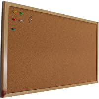 Chely Intermarket Tablero de corcho pared 90x60 cm con marco de madera (suro pared). Pizarra ideal como panel o tablon…